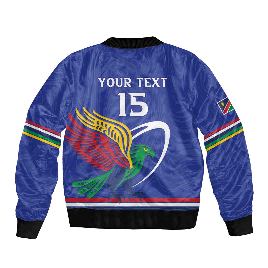 Namibia Rugby Custom Sleeve Zip Bomber Jacket Go Welwitschias