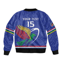Namibia Rugby Custom Sleeve Zip Bomber Jacket Go Welwitschias