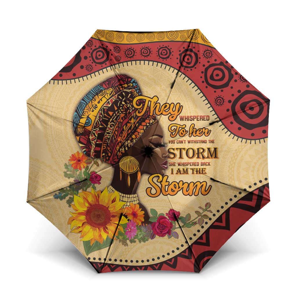 Black History Month Umbrella African Woman Afro I Am The Storm - Wonder Print Shop