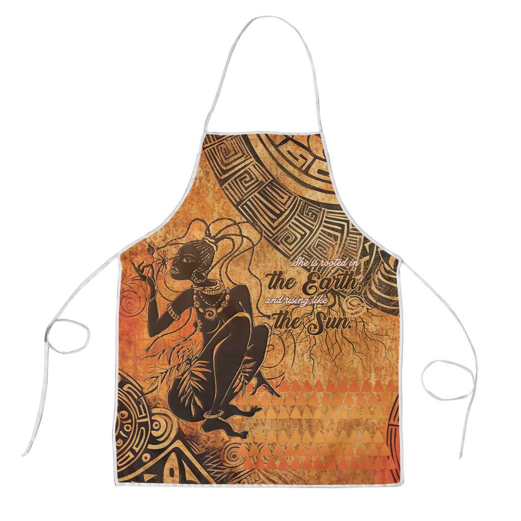 African Women Apron She Is Rooted In The Earth and Rising Like The Sun - Wonder Print Shop