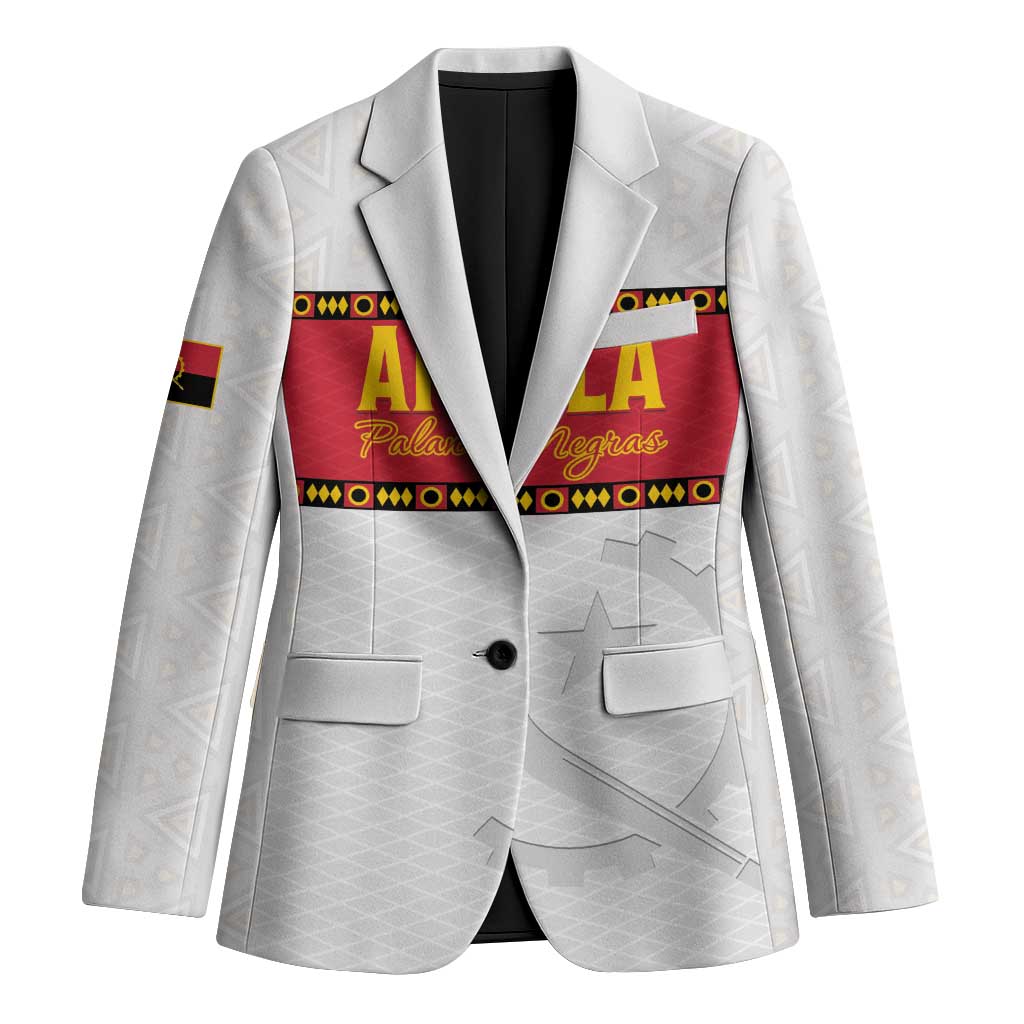 Custom Angola Football Blazer Avante Palancas Negras - White - Wonder Print Shop
