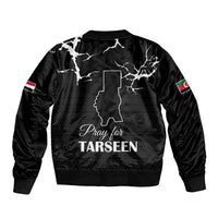 Darfur Sudan Strong Sleeve Zip Bomber Jacket Pray for Tarseen - Wonder Print Shop