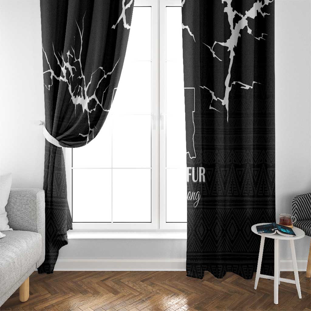 Darfur Sudan Strong Window Curtain Pray for Tarseen - Wonder Print Shop