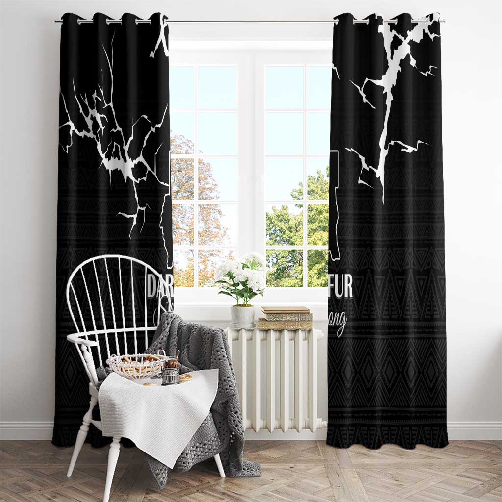 Darfur Sudan Strong Window Curtain Pray for Tarseen - Wonder Print Shop