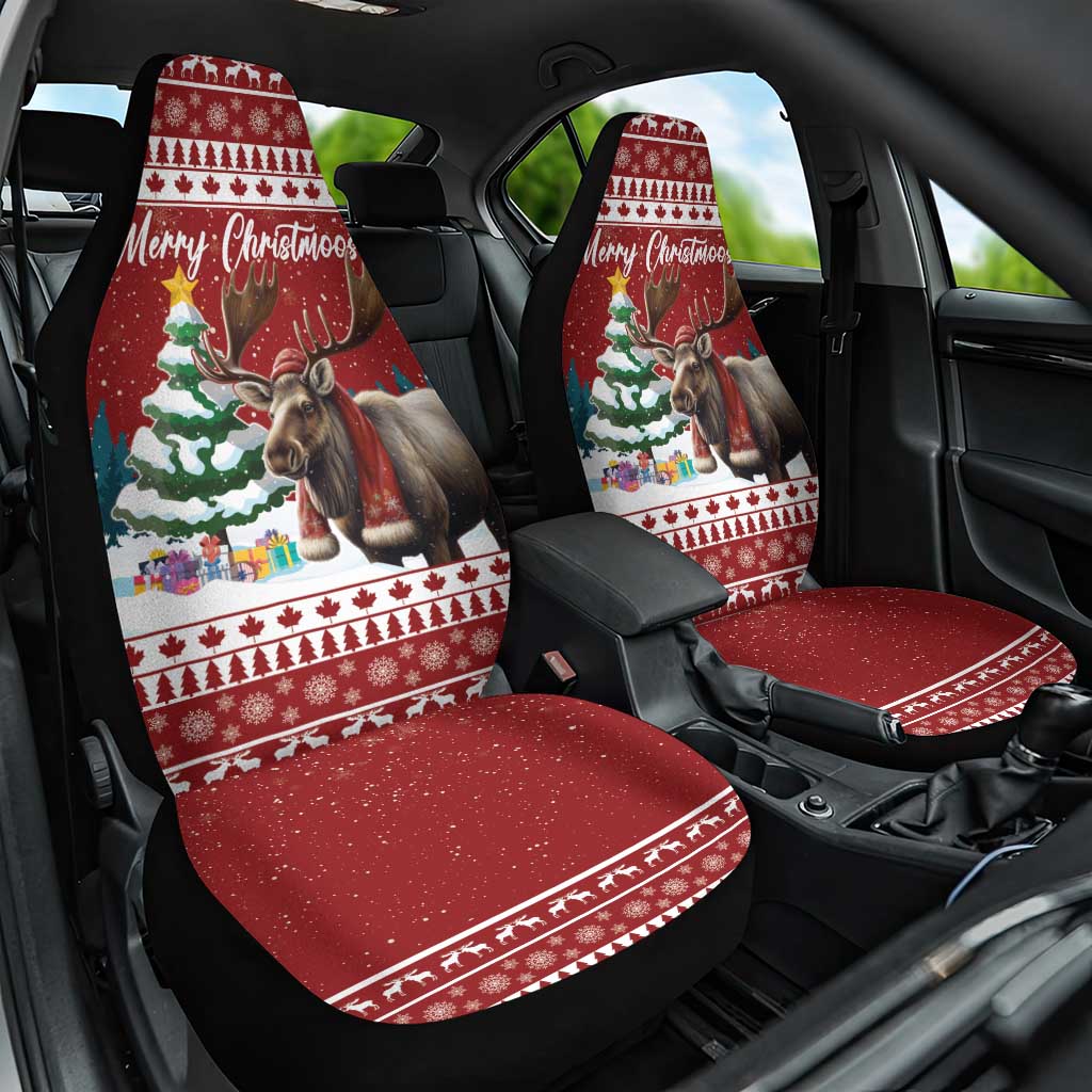 Canada Christmas Car Seat Cover Merry Christmoose