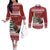 Personalized Canada Christmas Couples Matching Off The Shoulder Long Sleeve Dress and Long Sleeve Button Shirt Merry Christmoose