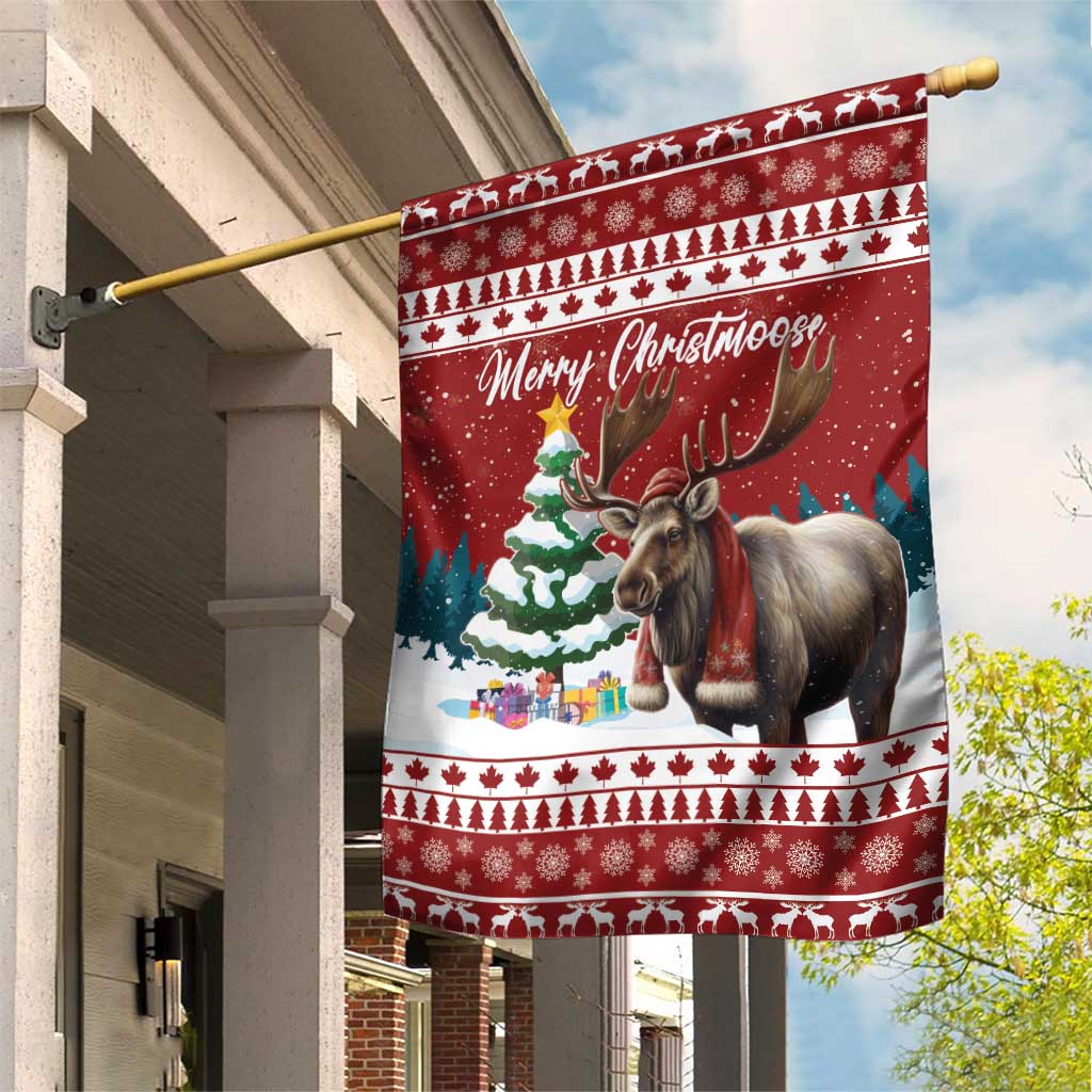 Canada Christmas Garden Flag Merry Christmoose - Wonder Print Shop