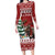 Personalized Canada Christmas Long Sleeve Bodycon Dress Merry Christmoose - Wonder Print Shop