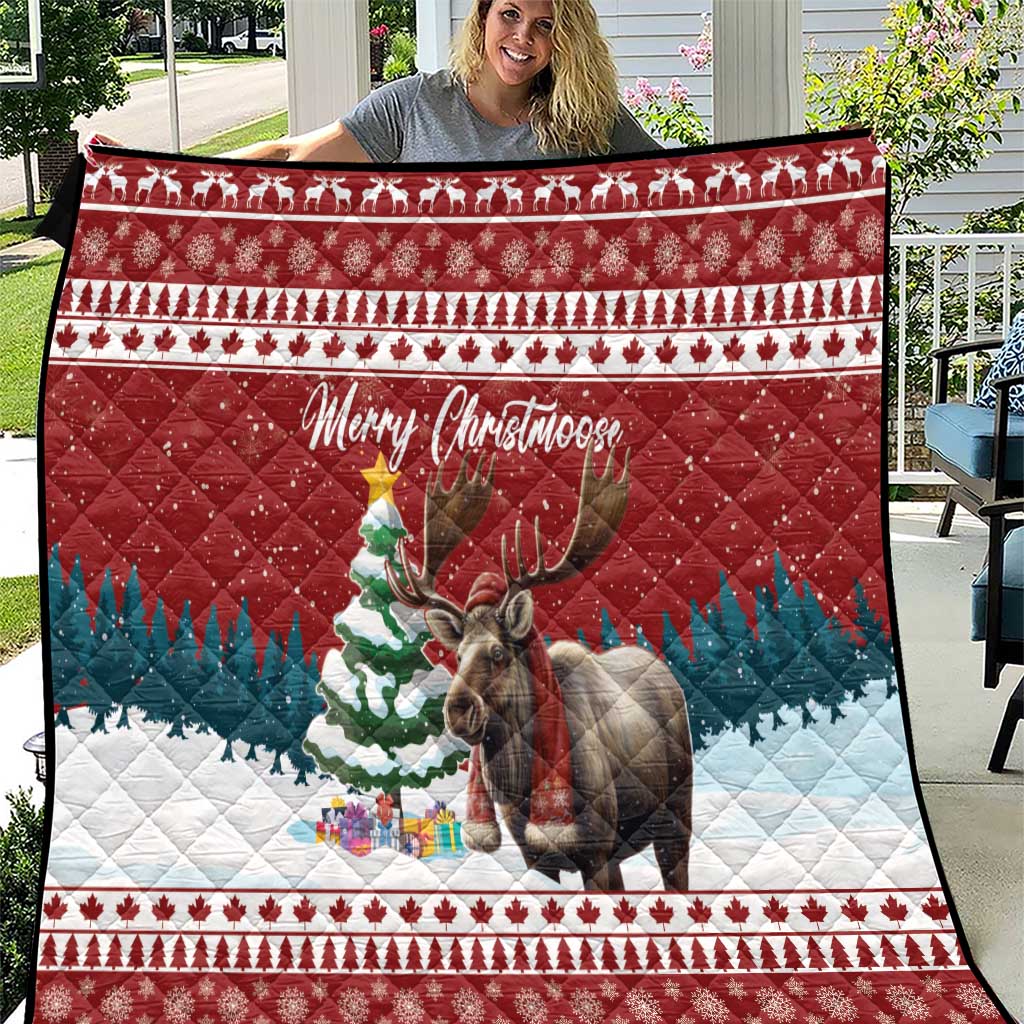 Canada Christmas Quilt Merry Christmoose - Wonder Print Shop