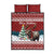 Canada Christmas Quilt Bed Set Merry Christmoose