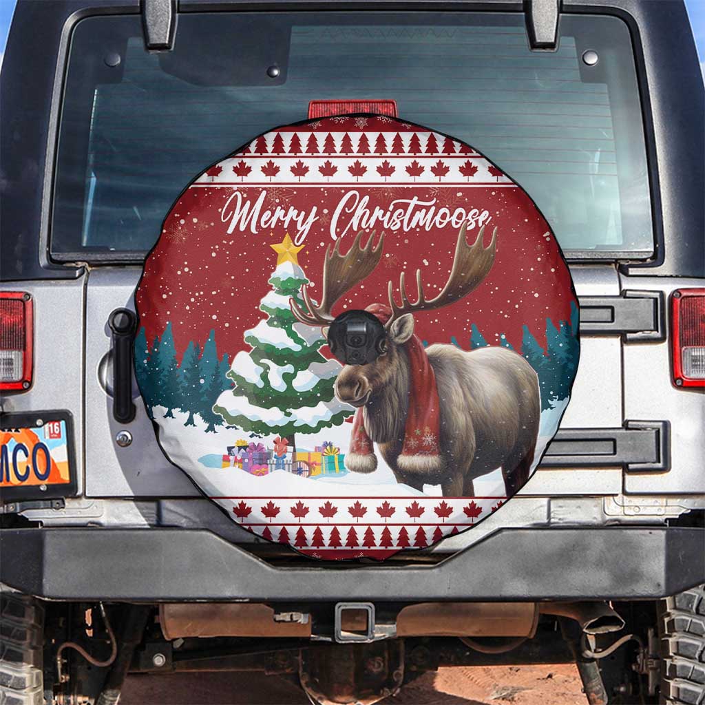 Canada Christmas Spare Tire Cover Merry Christmoose