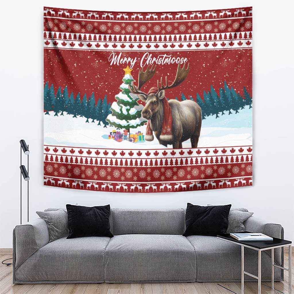 Canada Christmas Tapestry Merry Christmoose