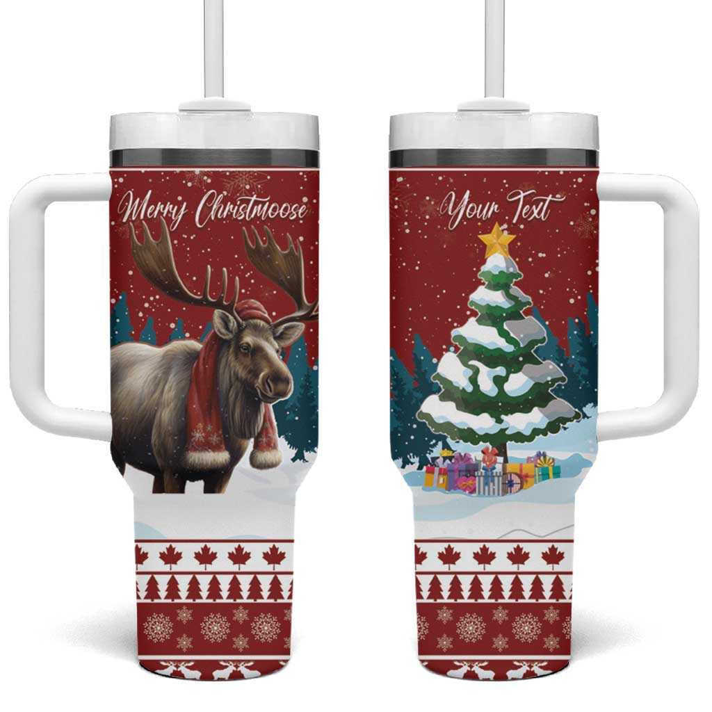 Personalized Canada Christmas Tumbler With Handle Merry Chistmoose