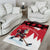 Canada Christmas Area Rug Santa Claus Hockey Player - Maple Leaves Pattern - Wonder Print Shop