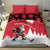 Canada Christmas Bedding Set Santa Claus Hockey Player - Maple Leaves Pattern - Wonder Print Shop