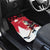 Canada Christmas Car Mats Santa Claus Hockey Player - Maple Leaves Pattern - Wonder Print Shop