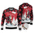 Personalized Canada Christmas Ugly Christmas Sweater Santa Claus Hockey Player - Maple Leaves Pattern - Wonder Print Shop