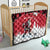 Canada Christmas Quilt Santa Claus Hockey Player - Maple Leaves Pattern