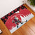 Canada Christmas Rubber Doormat Santa Claus Hockey Player - Maple Leaves Pattern