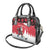 Canada Christmas Shoulder Handbag Santa Claus Hockey Player - Maple Leaves Pattern