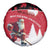 Canada Christmas Spare Tire Cover Santa Claus Hockey Player - Maple Leaves Pattern