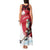 Personalized Canada Christmas Tank Maxi Dress Santa Claus Hockey Player - Maple Leaves Pattern