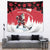 Canada Christmas Tapestry Santa Claus Hockey Player - Maple Leaves Pattern