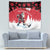 Canada Christmas Tapestry Santa Claus Hockey Player - Maple Leaves Pattern