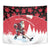 Canada Christmas Tapestry Santa Claus Hockey Player - Maple Leaves Pattern