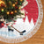 Personalized Canada Christmas Tree Skirt Santa Claus Hockey Player - Maple Leaves Pattern