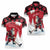 Personalized Canada Christmas Women Polo Shirt Santa Claus Hockey Player - Maple Leaves Pattern