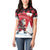 Personalized Canada Christmas Women Polo Shirt Santa Claus Hockey Player - Maple Leaves Pattern