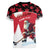 Personalized Canada Christmas Women V-Neck T-Shirt Santa Claus Hockey Player - Maple Leaves Pattern