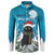 Iceland Christmas Button Sweatshirt Merry Yule Cat - Wonder Print Shop