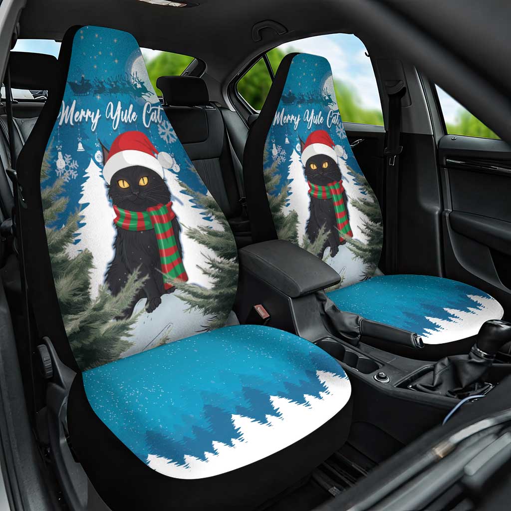 Iceland Christmas Car Seat Cover Merry Yule Cat