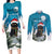 Iceland Christmas Couples Matching Long Sleeve Bodycon Dress and Long Sleeve Button Shirt Merry Yule Cat - Wonder Print Shop