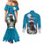 Iceland Christmas Couples Matching Mermaid Dress and Long Sleeve Button Shirt Merry Yule Cat