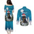 Iceland Christmas Couples Matching Puletasi and Long Sleeve Button Shirt Merry Yule Cat - Wonder Print Shop