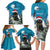 Iceland Christmas Family Matching Long Sleeve Bodycon Dress and Hawaiian Shirt Merry Yule Cat - Wonder Print Shop