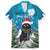 Iceland Christmas Family Matching Long Sleeve Bodycon Dress and Hawaiian Shirt Merry Yule Cat - Wonder Print Shop