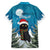 Iceland Christmas Family Matching Short Sleeve Bodycon Dress and Hawaiian Shirt Merry Yule Cat - Wonder Print Shop