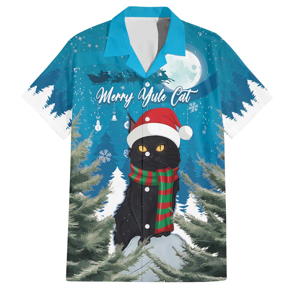 Iceland Christmas Hawaiian Shirt Merry Yule Cat - Wonder Print Shop