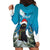 Iceland Christmas Hoodie Dress Merry Yule Cat - Wonder Print Shop