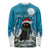 Iceland Christmas Long Sleeve Shirt Merry Yule Cat - Wonder Print Shop