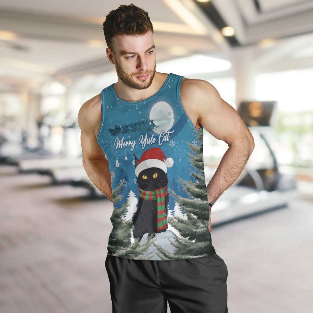 Iceland Christmas Men Tank Top Merry Yule Cat - Wonder Print Shop