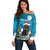 Iceland Christmas Off Shoulder Sweater Merry Yule Cat - Wonder Print Shop