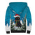 Iceland Christmas Sherpa Hoodie Merry Yule Cat