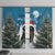 Iceland Christmas Window Curtain Merry Yule Cat