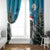 Iceland Christmas Window Curtain Merry Yule Cat