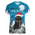 Iceland Christmas Women V-Neck T-Shirt Merry Yule Cat